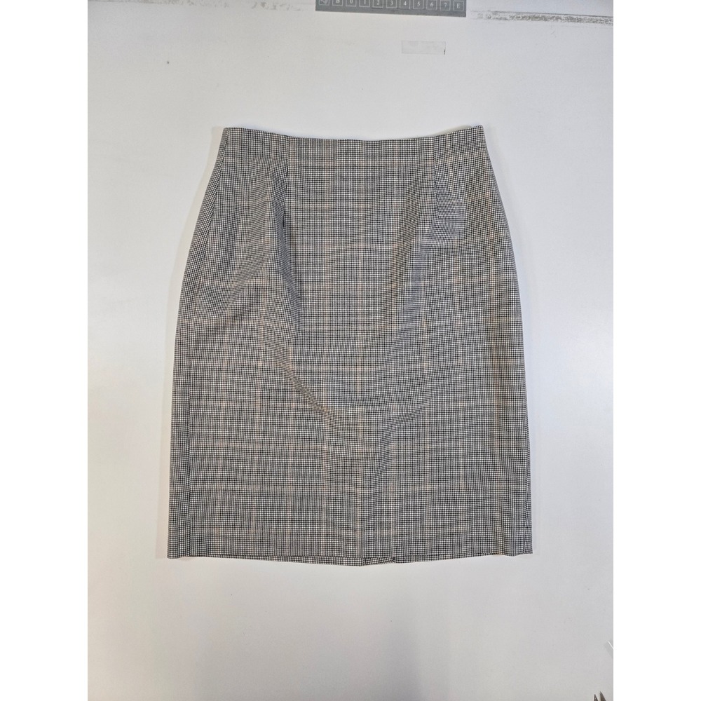 Brooks Brothers Wool Houndstooth Pencil Skirt Size 12 USA Missing a hook & eye